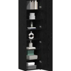 Armoires & Meubles De Rangement-vidaXL Haut Armoire Chêne noir 45 x 42,5 x 185 cm Ch&ecirc;ne noir