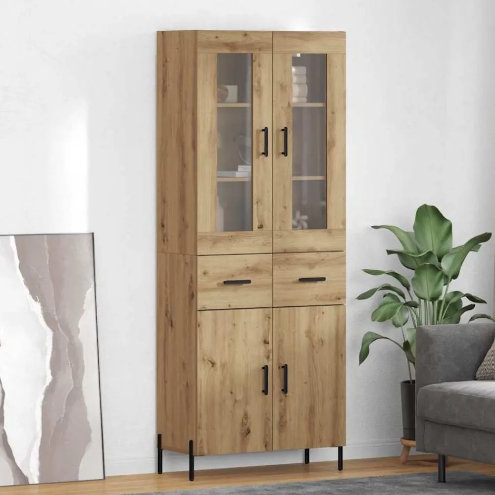 Armoires & Meubles De Rangement-vidaXL Haut Armoire Montage mural Chêne artisanal 69,5 x 34 x 180 cm chêne artisanal