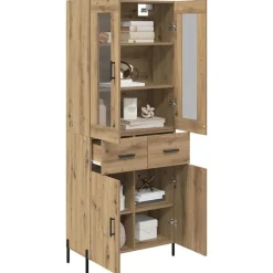 Armoires & Meubles De Rangement-vidaXL Haut Armoire Montage mural Chêne artisanal 69,5 x 34 x 180 cm chêne artisanal