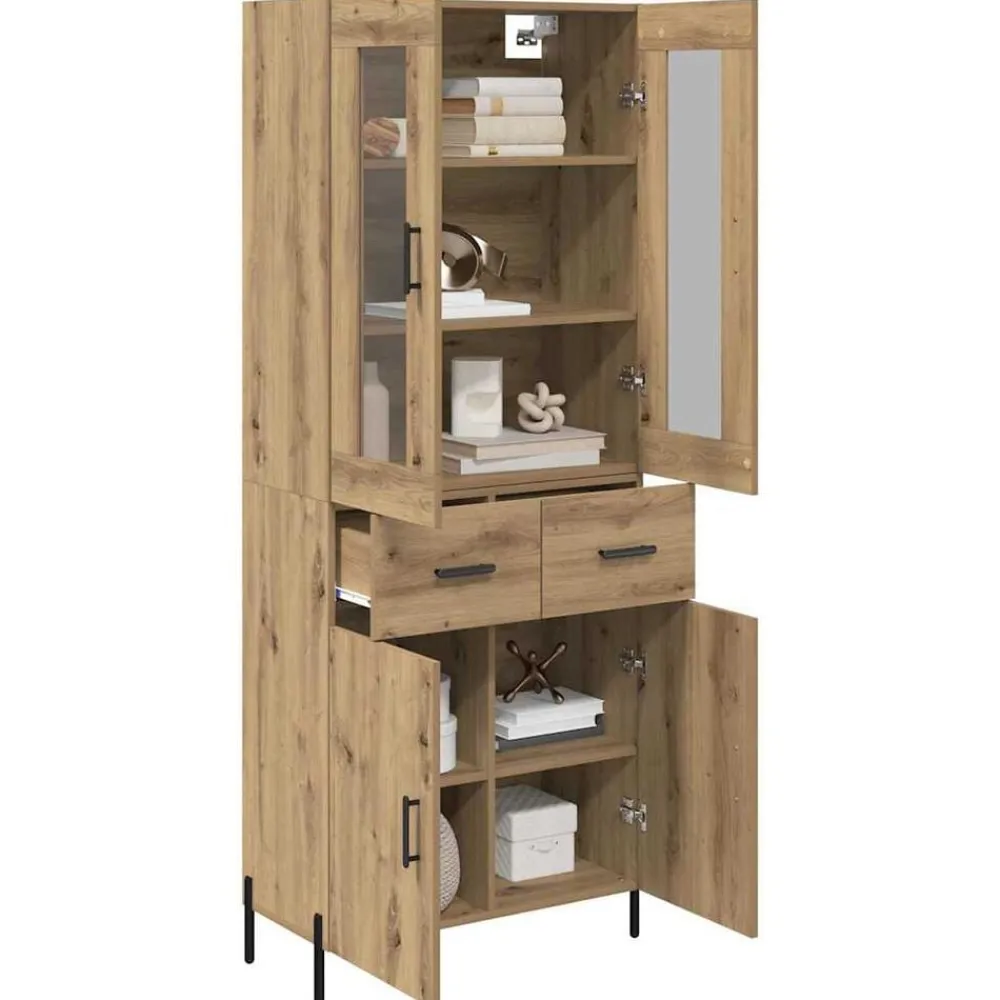 Armoires & Meubles De Rangement-vidaXL Haut Armoire Montage mural Chêne artisanal 69,5 x 34 x 180 cm chêne artisanal