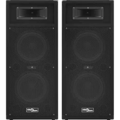 vidaXL Haut-parleurs de scène passives professionnelles Hifi 2pcs noir