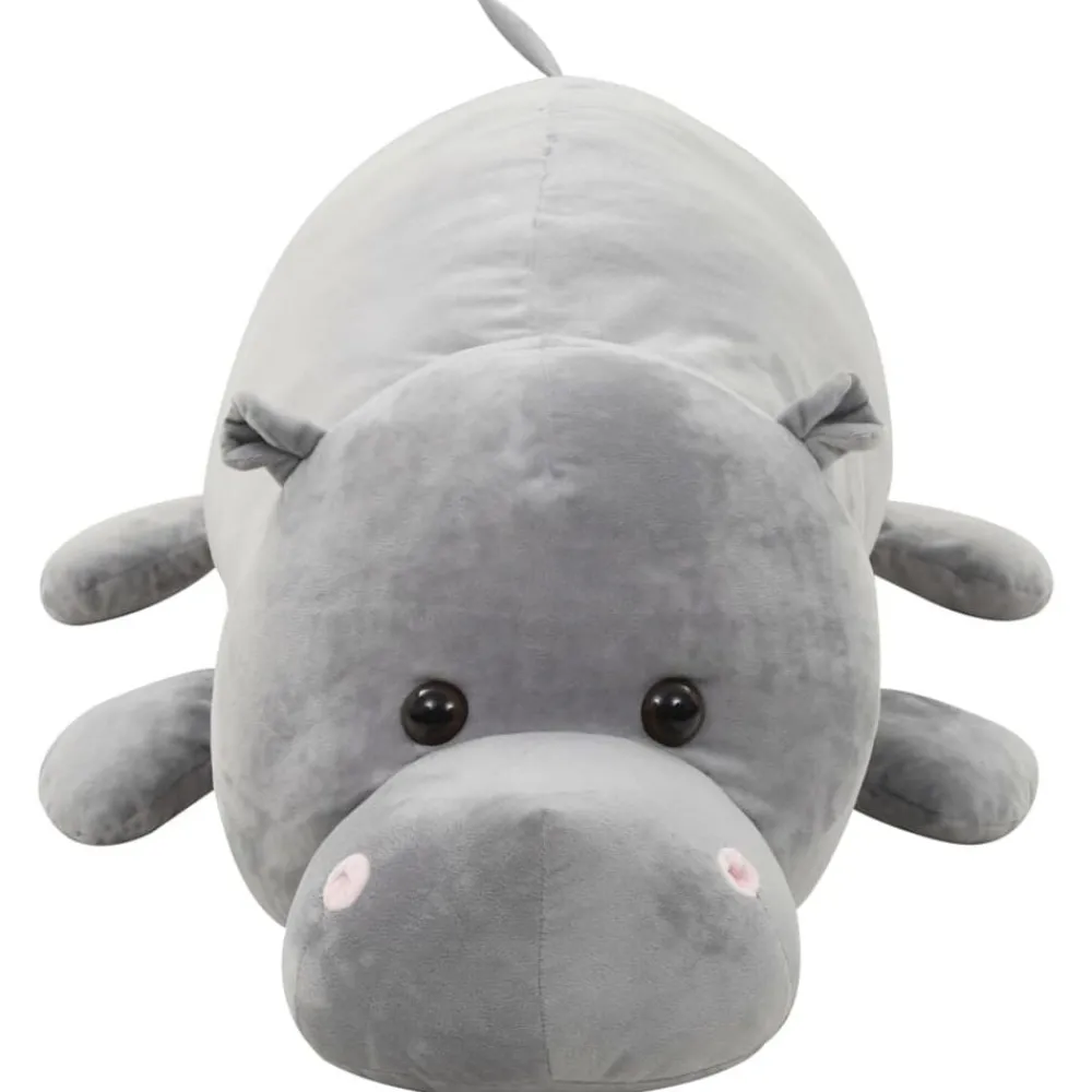 vidaXL hippopotame en peluche Gris