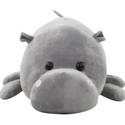 vidaXL hippopotame en peluche Gris