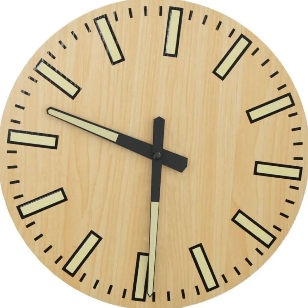 Décorations-vidaXL Horloge murale avec aiguilles lumineuses Ø30 cm Jaune