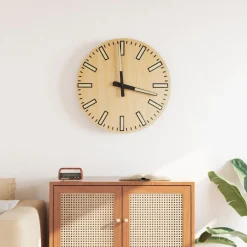 Décorations-vidaXL Horloge murale avec aiguilles lumineuses Ø30 cm Jaune