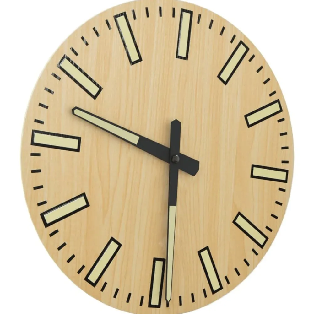 Décorations-vidaXL Horloge murale avec aiguilles lumineuses Ø30 cm Jaune