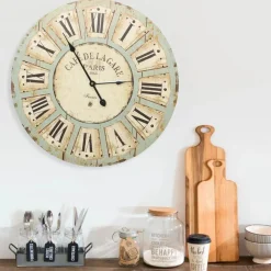 vidaXL Horloge murale Multicolore 60 cm MDF