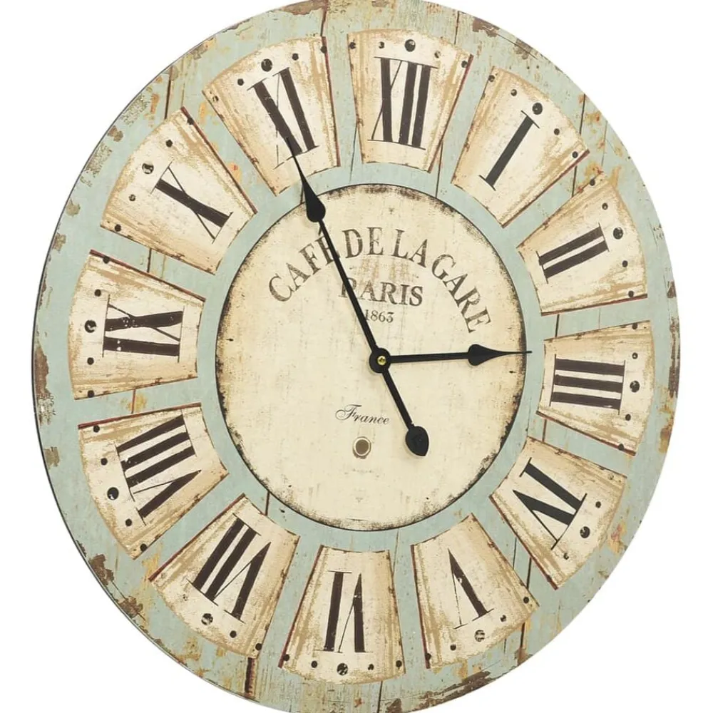 vidaXL Horloge murale Multicolore 60 cm MDF