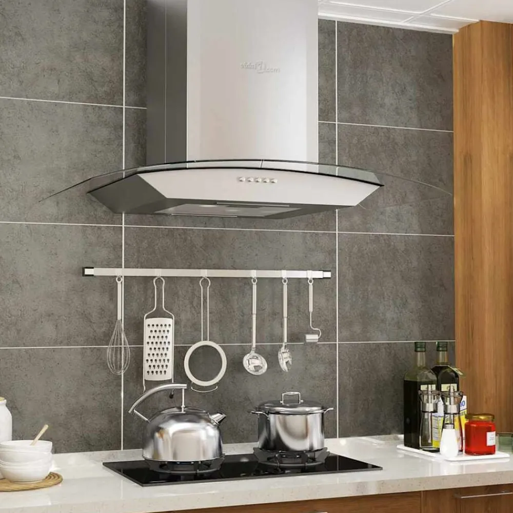 vidaXL Hotte murale 60 cm Acier inoxydable 756 m³/h LED