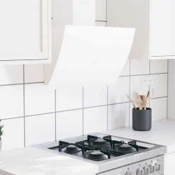 vidaXL Hotte murale 60 cm Acier et verre trempé