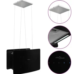 Arts De La Table & Arts Culinaires-vidaXL Hotte suspendue à LCD tactile Verre trempé