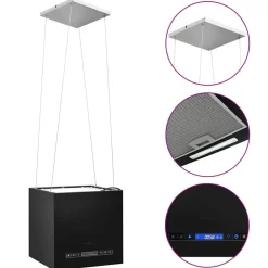 vidaXL Hotte suspendue à LCD tactile 37 cm Acier enduit de poudre
