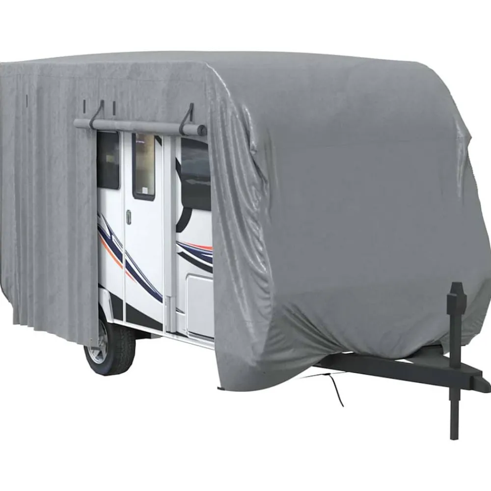 vidaXL Housse de caravane gris 460x250x220 cm tissu non tissé