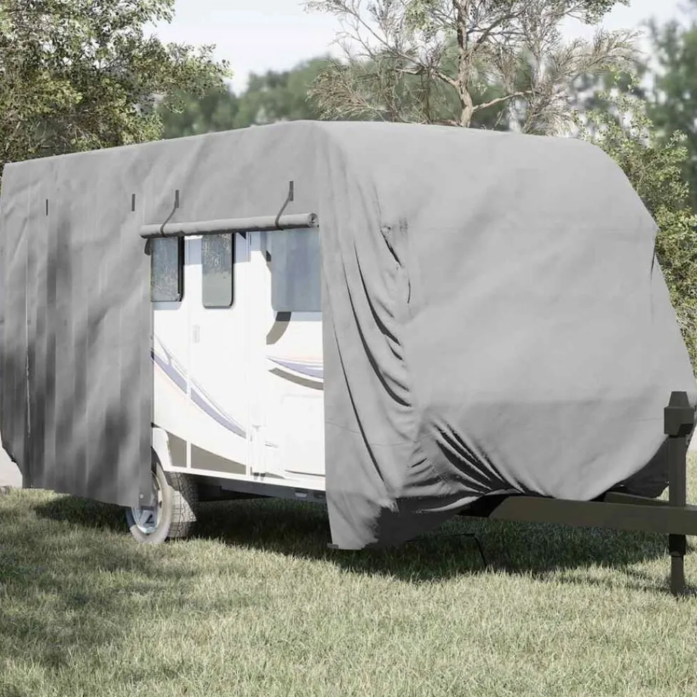 vidaXL Housse de caravane gris 460x250x220 cm tissu non tissé