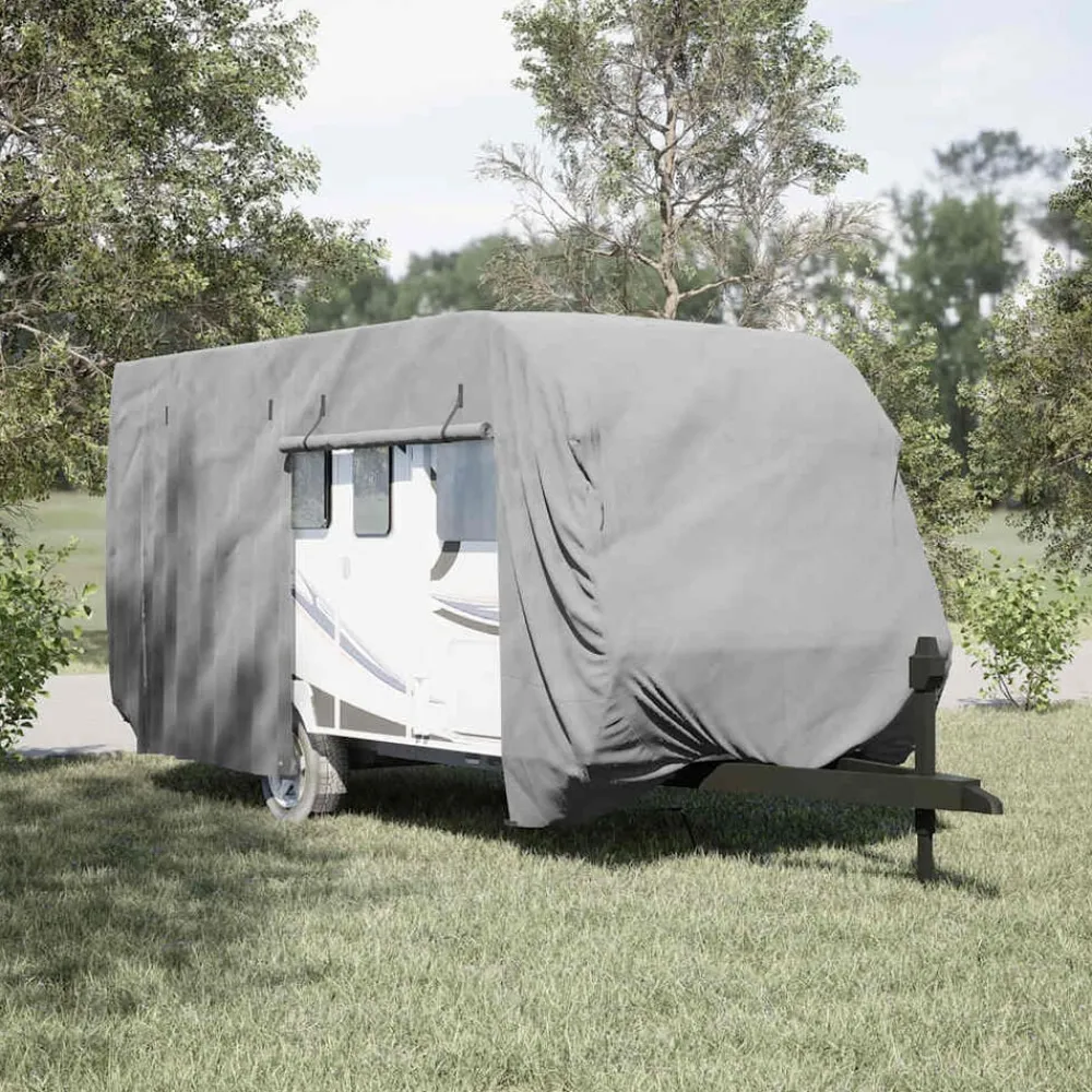 vidaXL Housse de caravane gris 460x250x220 cm tissu non tissé