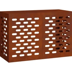 Accessoires Pour Appareils Électroménagers-vidaXL Housse de climatiseur Rouillé 90 x 40 x 60 cm Acier patiné Acier résistant aux intempéries