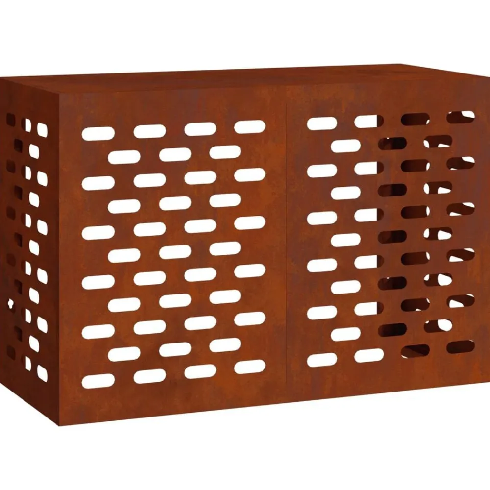 Accessoires Pour Appareils Électroménagers-vidaXL Housse de climatiseur Rouillé 90 x 40 x 60 cm Acier patiné Acier résistant aux intempéries