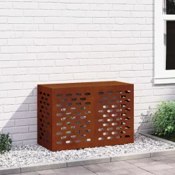 Accessoires Pour Appareils Électroménagers-vidaXL Housse de climatiseur Rouillé 90 x 40 x 60 cm Acier patiné Acier résistant aux intempéries