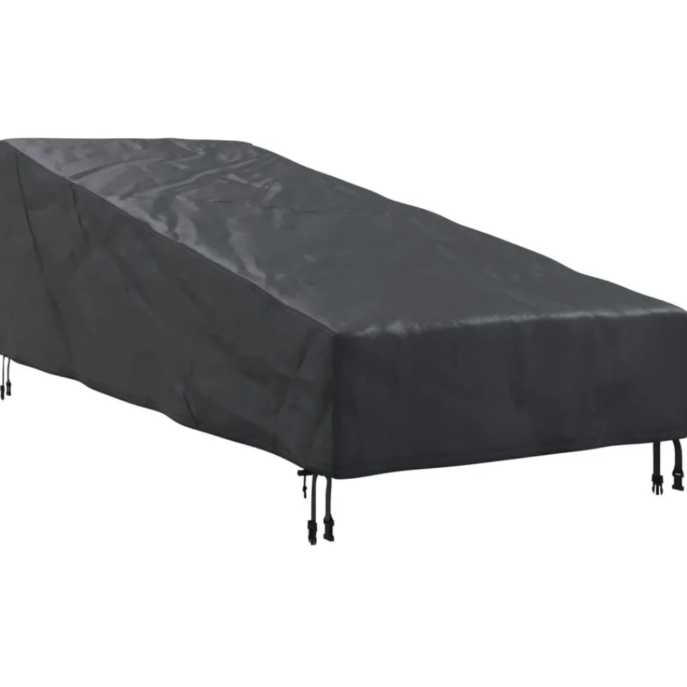 vidaXL Housse de meubles d'extérieur Noir 195 x 76 x 82 cm