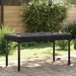 vidaXL Housse de Table Uni Noir 122 x 72 x 15 cm tissu