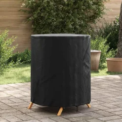 Accessoires Pour Meubles D'Extérieur-vidaXL Housse de Table Uni Noir 62 x 62 x 70 cm tissu
