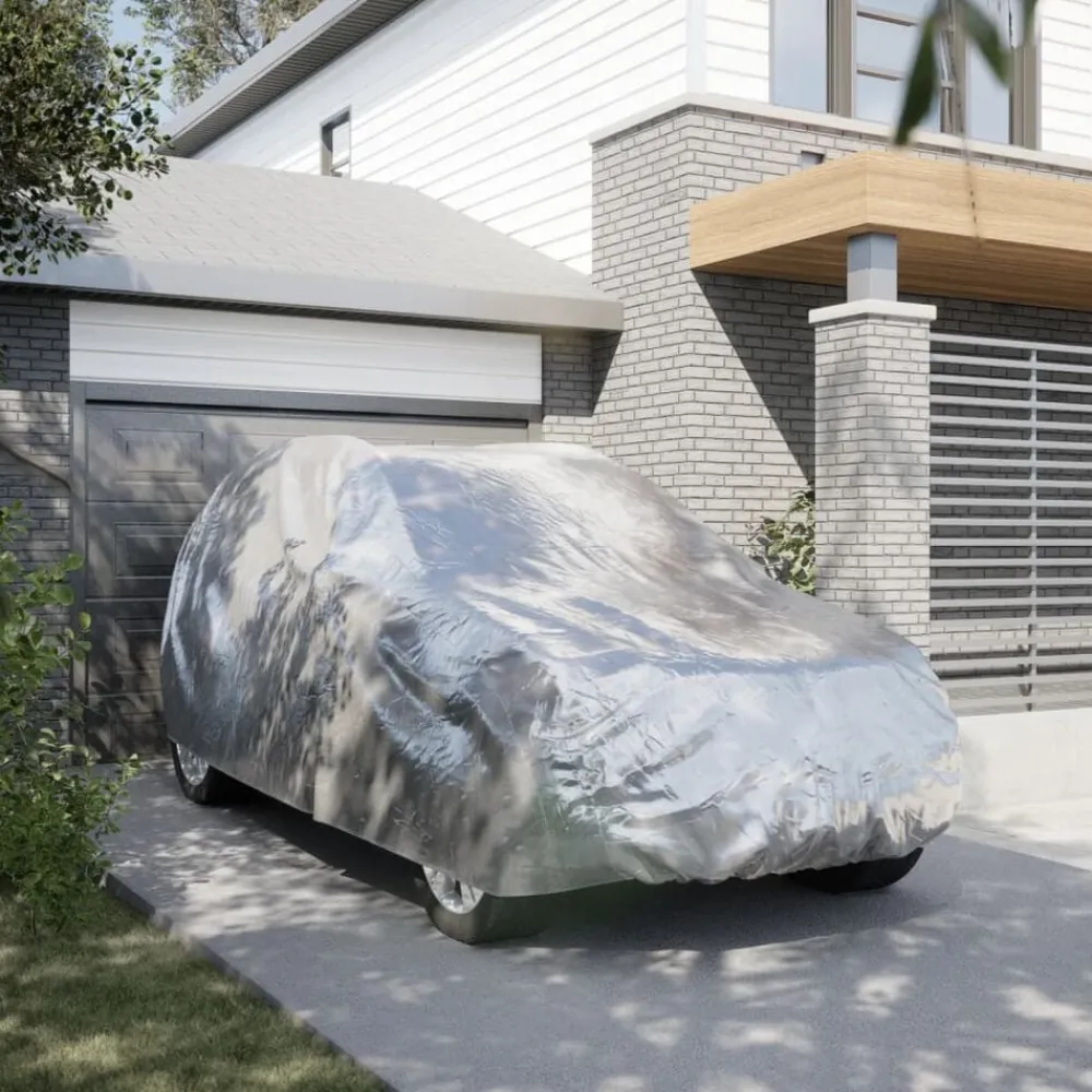 vidaXL Housse de voiture SUV avec sangles à boucle complète argenté M