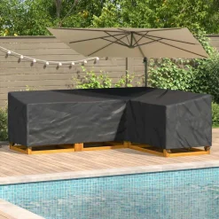 Accessoires Pour Meubles D'Extérieur-vidaXL Housse pour meubles Noir 250 x 180 x 80 cm Tissu Oxford 420D