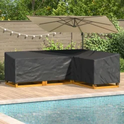 Accessoires Pour Meubles D'Extérieur-vidaXL Housse pour meubles Noir 250 x 180 x 80 cm Tissu Oxford 210D