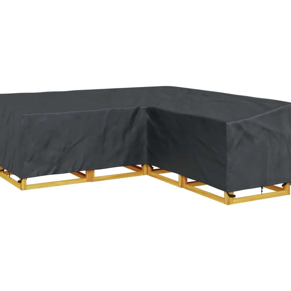 vidaXL Housse pour meubles Noir 235 x 235 x 85 cm Tissu Oxford 210D
