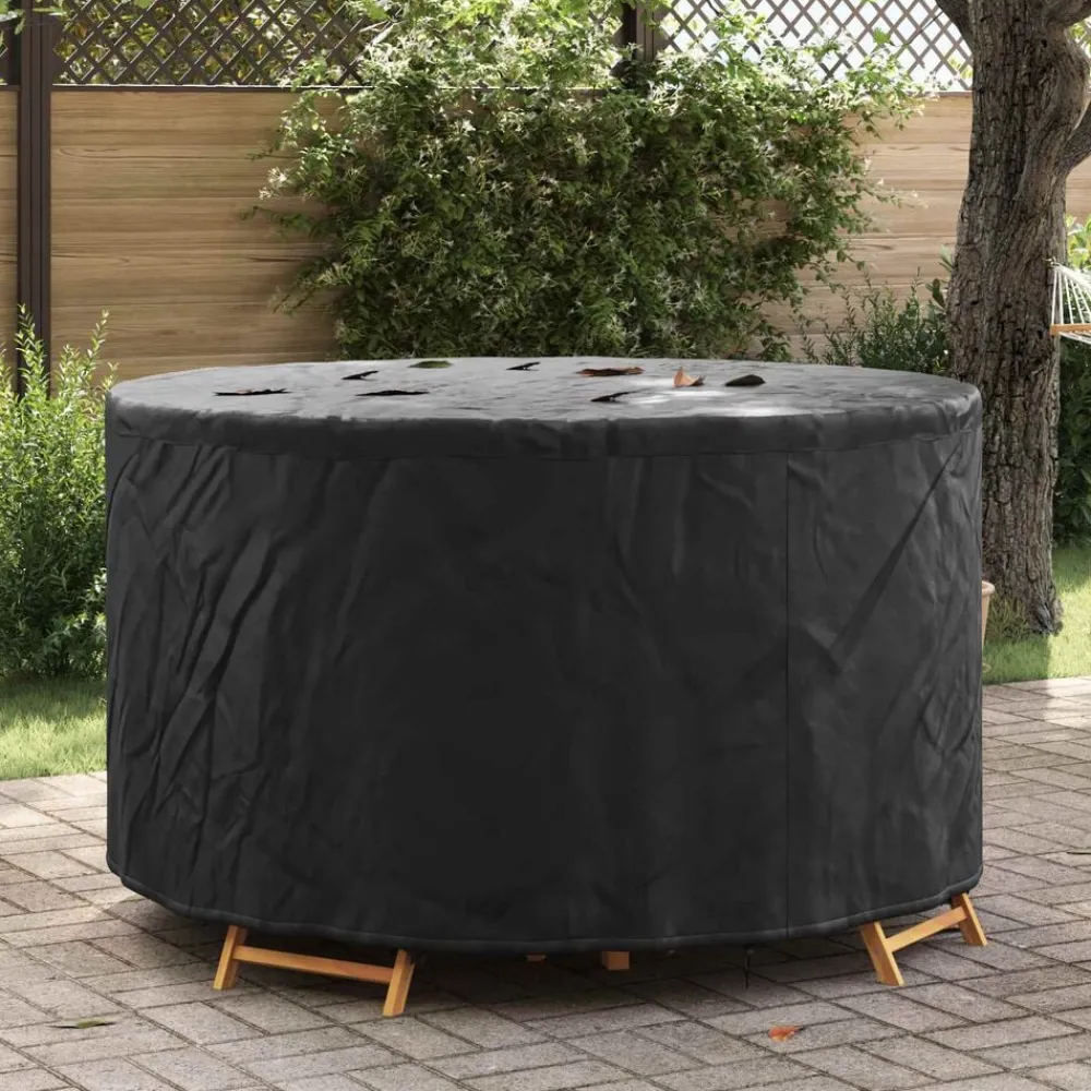 Accessoires Pour Meubles D'Extérieur-vidaXL Housse pour meubles Noir 157 x 157 x 71 cm Tissu Oxford 600D