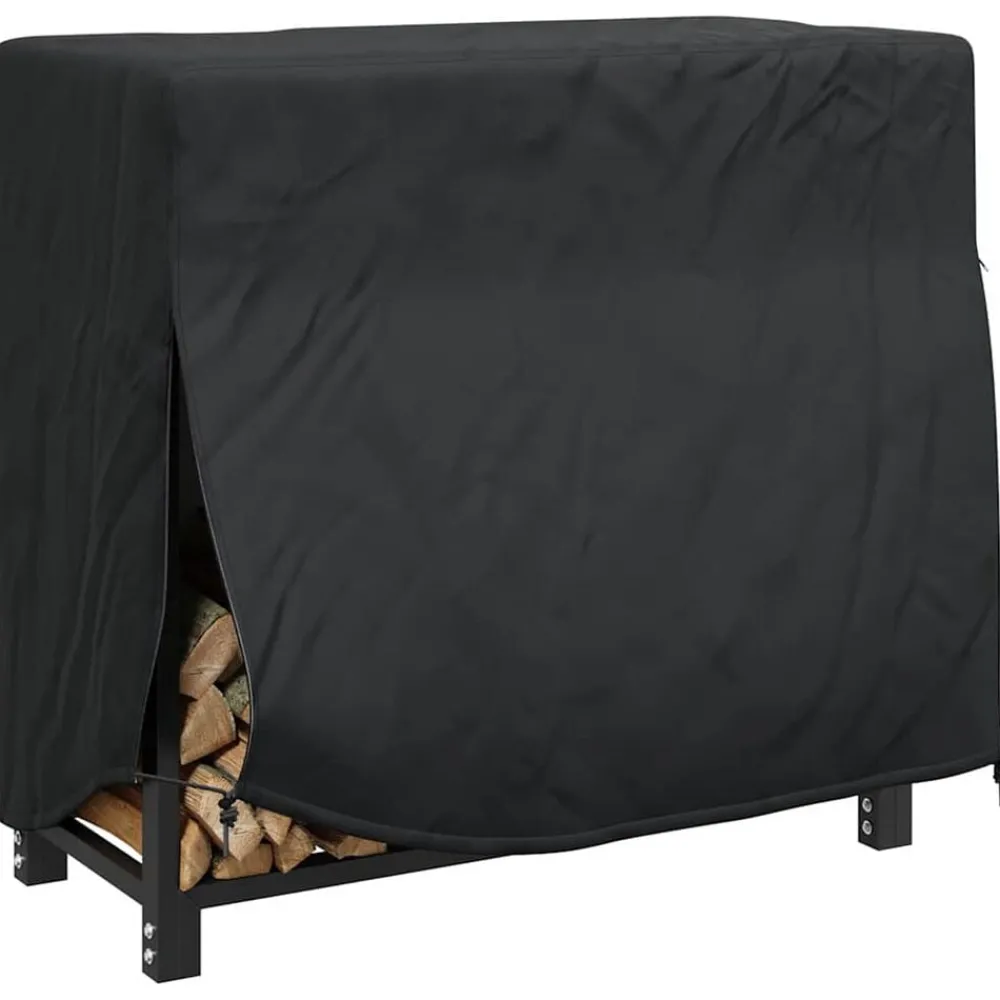 Accessoires Pour Meubles D'Extérieur-vidaXL Housse pour range-bûches Uni Noir Tissu Oxford 600D