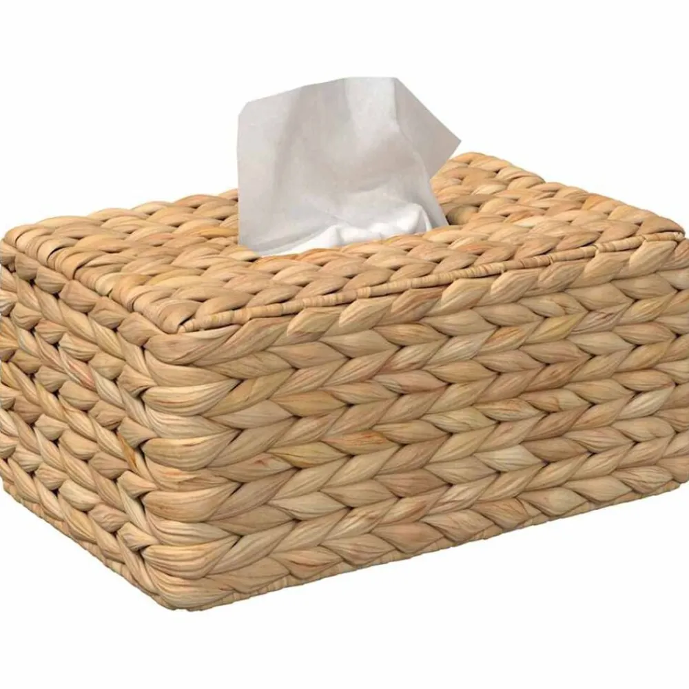 Accessoires De Salle De Bain-vidaXL Housses de boîte à tissues 2 pcs Jacinthe d'eau Naturel