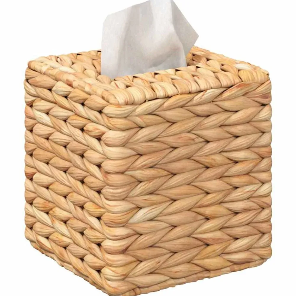 Accessoires De Salle De Bain-vidaXL Housses de boîte à tissues 2 pcs Jacinthe d'eau Naturel
