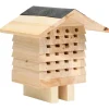 vidaXL Hôtel d'abeilles Bois de sapin massif 22x20x20 cm