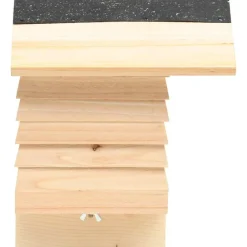 vidaXL Hôtel d'abeilles Bois de sapin massif 22x20x20 cm