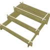 vidaXL Jardinière à 3 niveaux 90 x 90 x 35 cm Bois imprégné
