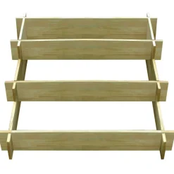vidaXL Jardinière à 3 niveaux 90 x 90 x 35 cm Bois imprégné