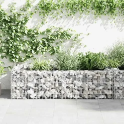vidaXL Jardinière à gabion Acier galvanisé 180 x 90 x 50 cm