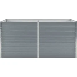 vidaXL Jardinière 160 x 80 x 77 cm Gris Acier galvanisé