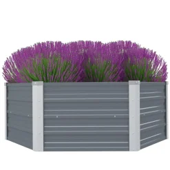 vidaXL Jardinière 129 x 129 x 45 cm cm Acier galvanisé