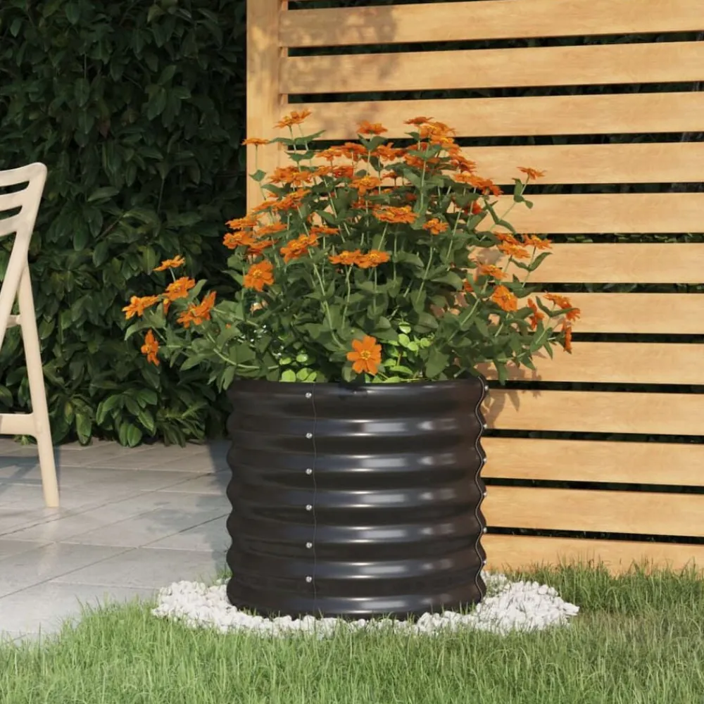 vidaXL Jardinière Acier galvanisé 40x40x36 cm