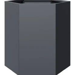 vidaXL Jardinière anthracite hexagone 46x40x45 cm acier