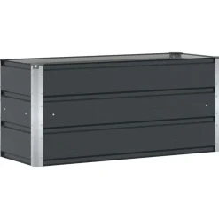 Pelouses & Jardins-vidaXL Jardinière 100 x 40 x 45 cm Acier Anthracite