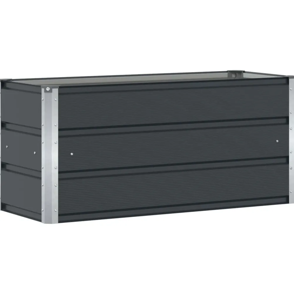 Pelouses & Jardins-vidaXL Jardinière 100 x 40 x 45 cm Acier Anthracite