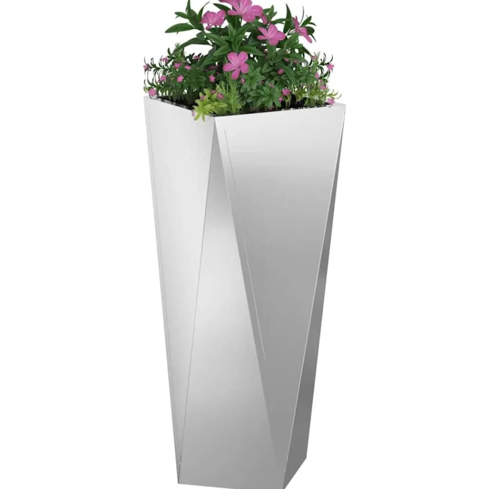 vidaXL Jardinière Argent 30 x 30 x 75 cm