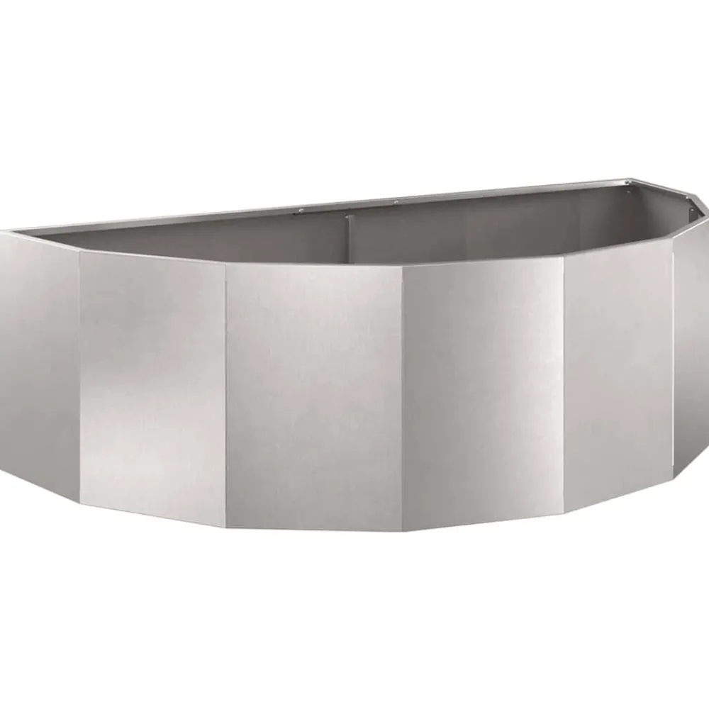 Pelouses & Jardins-vidaXL Jardinière Argent 120 x 60 x 35 cm Acier inoxydable
