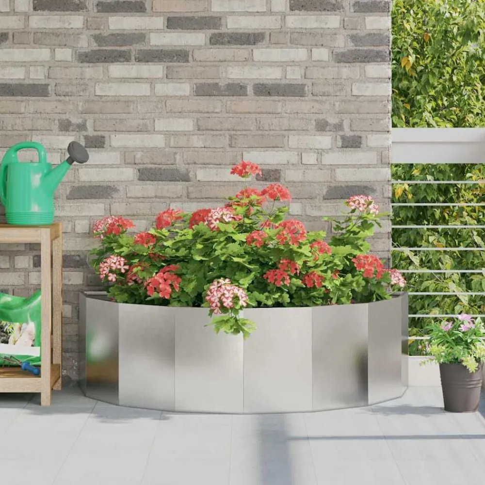 Pelouses & Jardins-vidaXL Jardinière Argent 120 x 60 x 35 cm Acier inoxydable