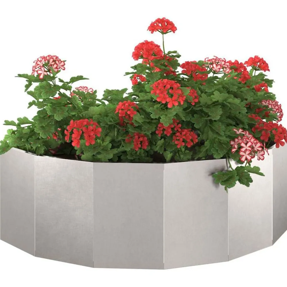 Pelouses & Jardins-vidaXL Jardinière Argent 120 x 60 x 35 cm Acier inoxydable