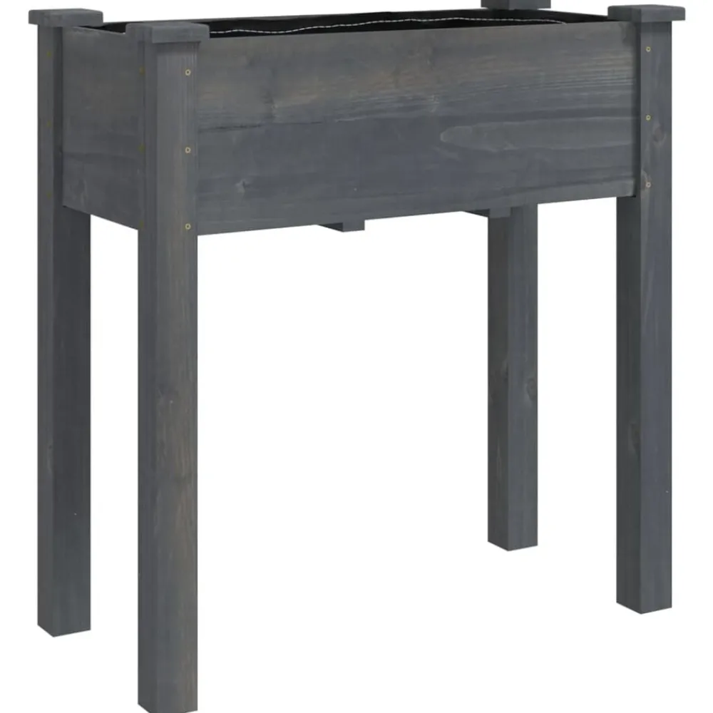 vidaXL Jardinière avec doublure 71x37x76 cm bois massif de sapin