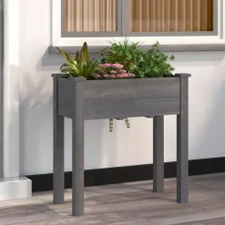 vidaXL Jardinière avec doublure 71x37x76 cm bois massif de sapin